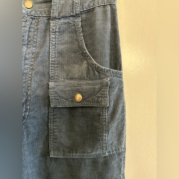Kapital Blue Handed Corduroy Bush Pant. The color is a dark blue-gray. - Picture 7 of 11